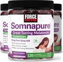 Power Factor Somnapure Gummies with Melatonin for Yetişkinler, Non-Habit-Forming Sleep Aid Supplement for Deep Sleep, Stay Asleep Longer, Wake Up Reneed, Dream Berry Flavor, 360 Gummies (Paketler)
