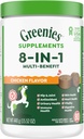 Greenies Dog Supplements 8-in-1 Multi-Benefit Chicken Flavor, 15.5 oz. Konteyner, 80 Kont