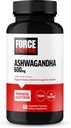 FORCE FACTOR Ashwagandha Supplements Premium Vegan Ashwagandha Toz, Stres ve Biliş Sağlığı Desteklemek için Adaptogens, No Gelatin, Non-GMO, 60 Capsules