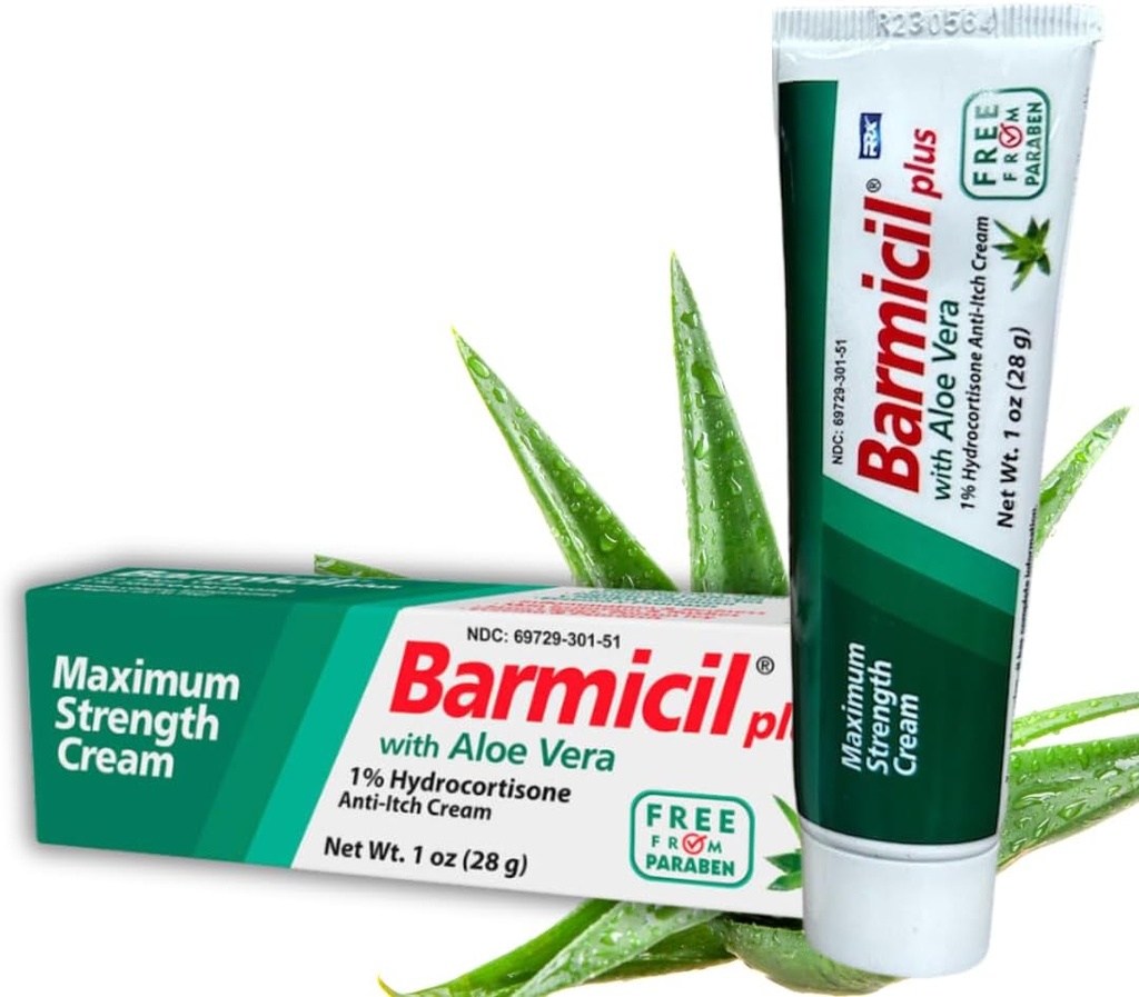 Artı Krem Skin Allergies Aloe Vera% 1 Hydrocortisone maksimum Güçlü Anti-Itch Contains 1 oz Tube (28 Grams) Relieves Skin Allergies
