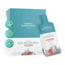 Akasha Superfoods Irish Sea Moss Gel, Liposomal Seamoss with Irish Sea Moss, Vitamin E, Citrus, Organik Vanilla, Glycerin, Skin, Energy & Gut Health Support for Women & Men, Sweet Citrus Flavor, 30 Ct
