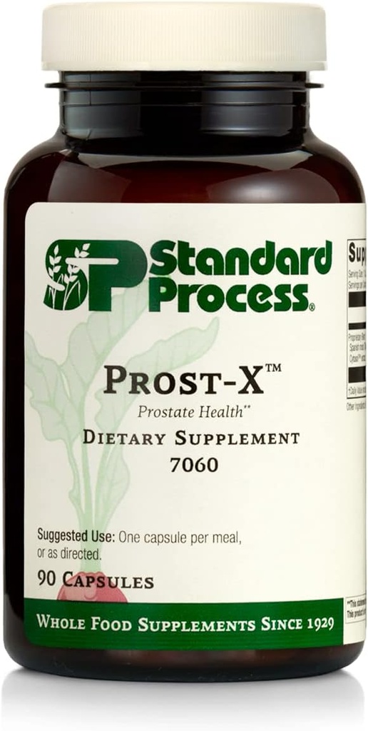 Standard Process Inc. Prost-X - Tüm Gıda Prostate, Bone Health Supplement ve Bone Support with Spanish Moss - 90 Capsules
