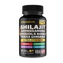 Shilajit Ashwagandha Rhodiola Rosea Panax BTC - Erkekler ve Kadınlar için - Shilajit Capsules - 60 Veggie Capsules