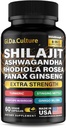 Shilajit Ashwagandha Rhodiola Rosea Panax BTC - Erkekler ve Kadınlar için - Shilajit Capsules - 60 Veggie Capsules
