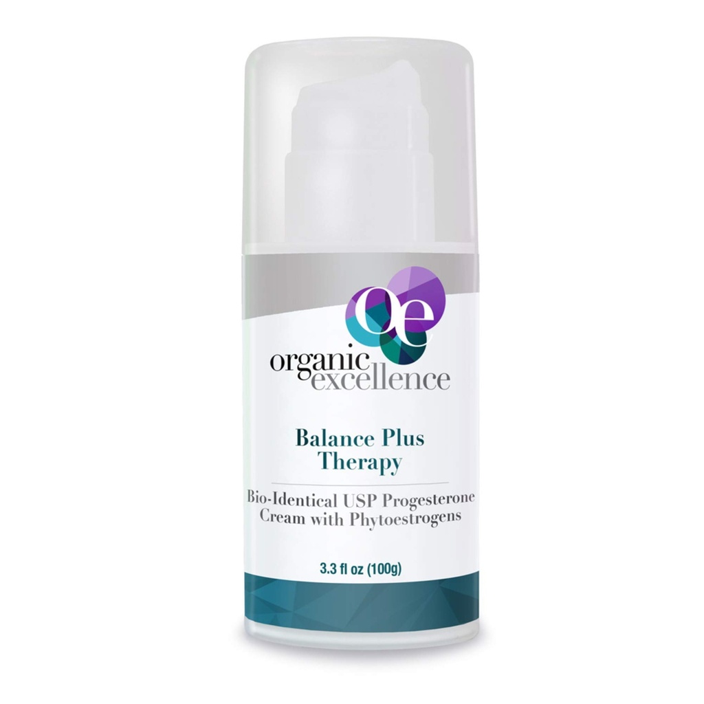 Organik Mükemmeliyet Dengesi Plus Terapisi - İsveç Biyoidentical Organic Progesterone Cream for Women - Phytoestrogens - Menopause Relief and Natural Hormon Balance için, 3.3 fl oz (100g)