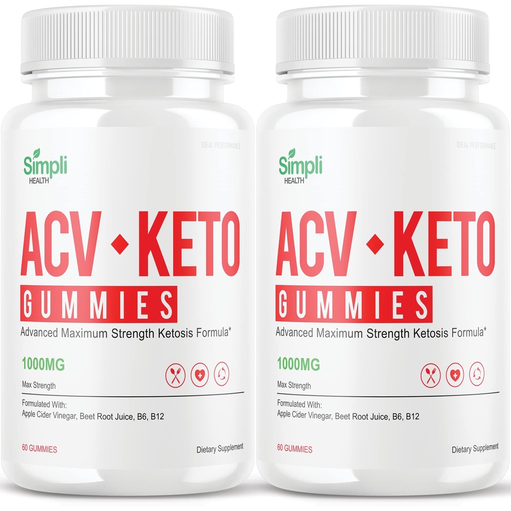 IDEAL PERFORMANCE (2 Pack) Simpli ACV Ketos Gummies Simpli Health Gummies Simplihealth Gummies Basitçe Acc (120 Gummies)