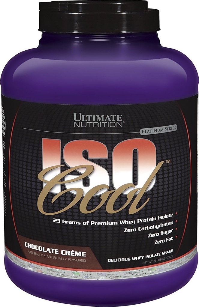 Ultimate Beslenme ISO Cool Whey Isolate Protein Tozu - Keto-Friendly - Sugar, Carb ve Fat-Free - 23 Proteinin Gramleri, Çikolata, 5 Pounds