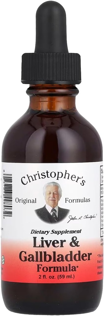 Christopher's Original Formulas Liver & Gallbladder Formula, Herbal Supplement for Detox & Digestive Support, 2 fl ozz