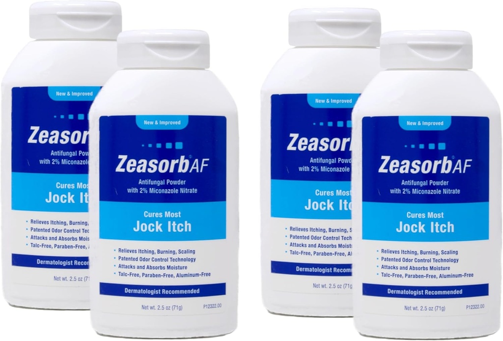 Zeasorb σκόνη, Jock Itch, 2.5 ουγγιά (4 συσκευασία)