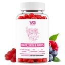 VITA GLOBE Saç, Skin & Nails + Collagen Gummies - A vitamini, C, D, E, B6 & Biotin | Güzellik & Wellness Tamamı Sağlıklı Saç Büyümesi için - 60 Kont (Polonya)
