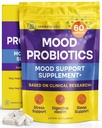 InnovixLabs Mood Probiyotik for Women & Men, Klinik olarak Studied Digestive & Mood Support Supplement, Lactobacillus helveticus Rosell-52 & Bifidobacterium longum Rosell-175, 60 Capsules