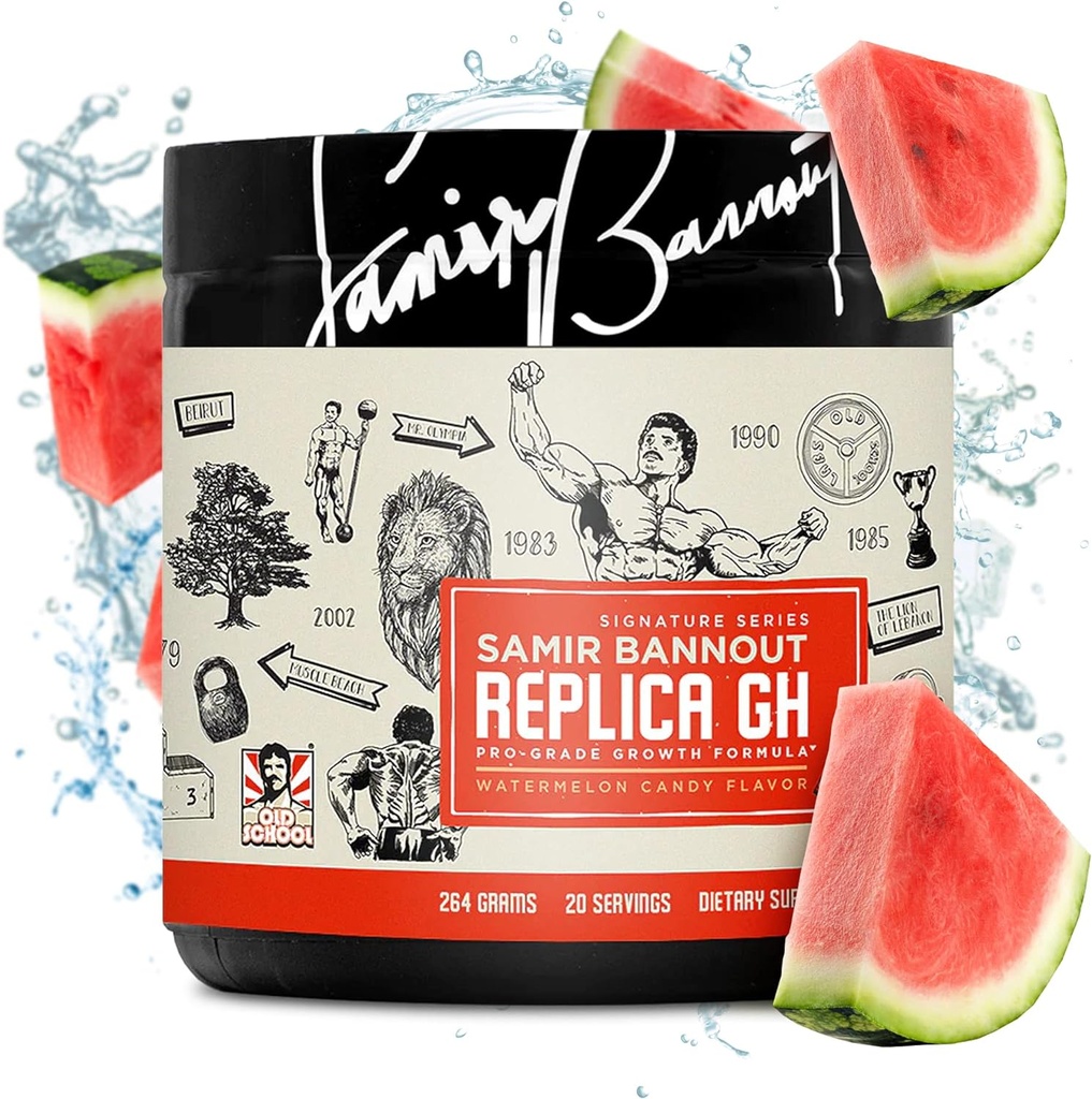 Replica Gh – Muscle Building GH Ενισχύοντας τη σκόνη – Optimizer ορμονών & μυϊκή ανάπτυξη Συμπλήρωμα διατροφής – Αποκλειστική OSL Mr. Olympia Samir Bannout Συνεργασία – Cartermelon Candy Flavor – 20 Υπηρεσίες
