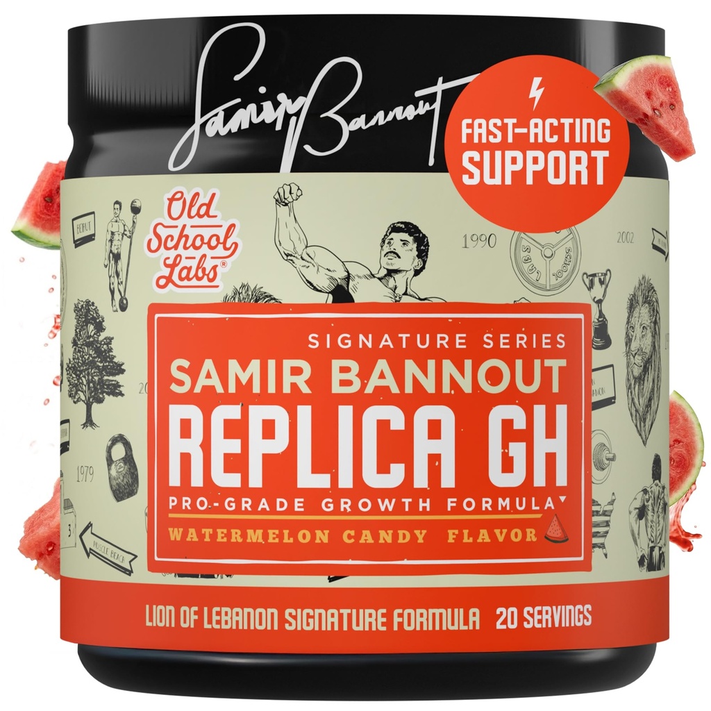 Replica Gh – Muscle Building GH Boosting Toz – Hormon Optimizer & Kas Büyüme Diyeti Tamam – Exclusive OSL Mr. Olympia Samir Bannout İşbirliği – Watermelon Candy Flavor – 20 Servisler