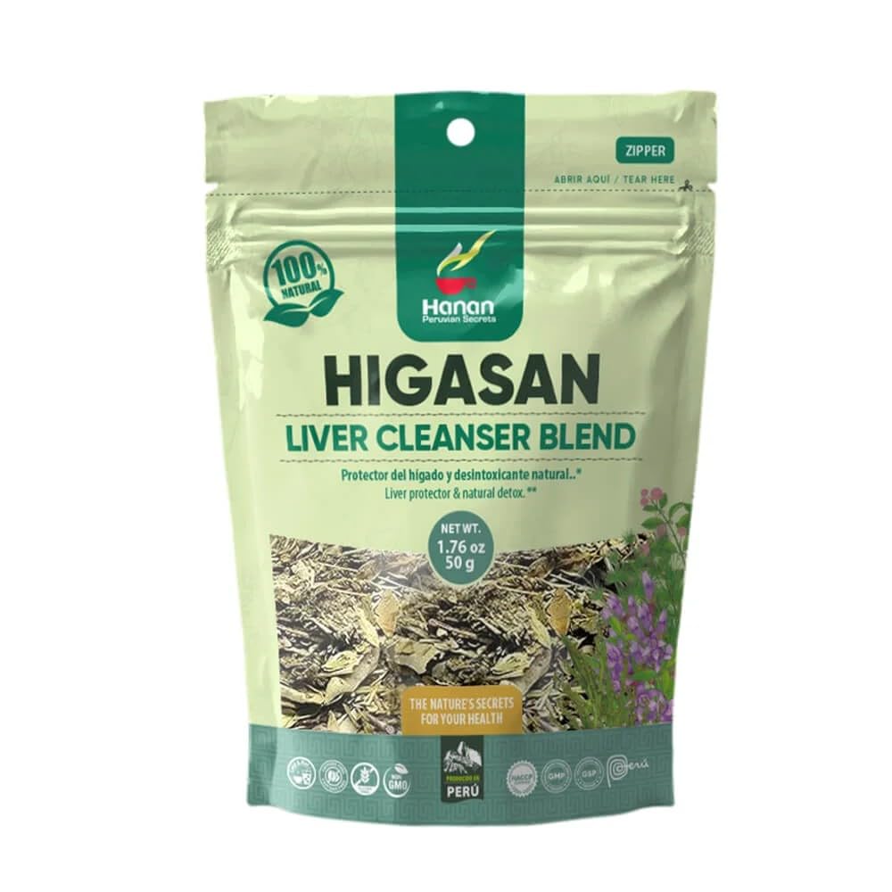 Hanan Peruvian Sırları Higasan Herbal Çay |% 100 Doğal Canlı Temiz | 1.76oz / 50g | Doğal Yardımlar Canlı ve Sağlıklı Kolesterol Seviyelerini Temizliyor - 6 Pack