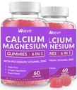 Sugar Freeuba Gummies w/Vitamin D3 K2, Bone, Muscle & Immune, Algae CA Magnezyum 2:1 Kadın ve Erkekler için - Vegan