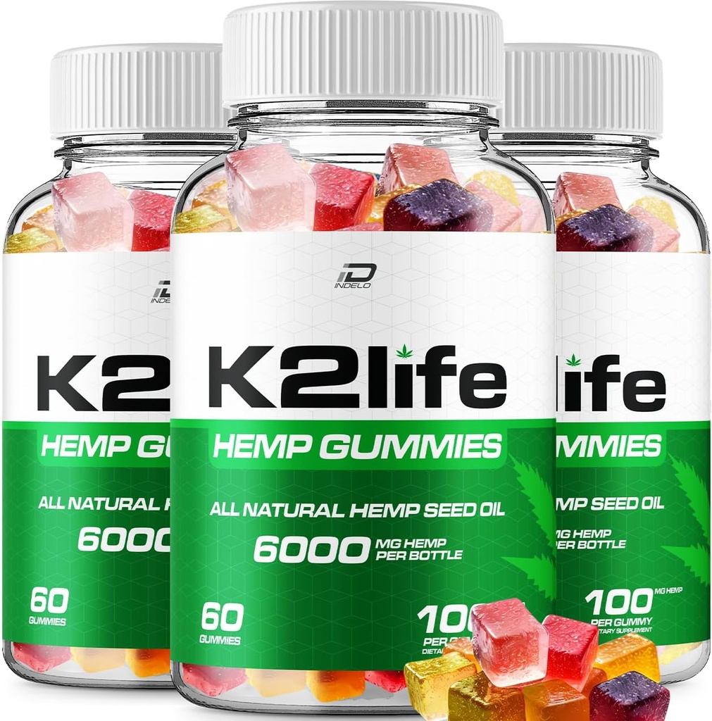 K2Life Hemp Gummies - με το εκχύλισμα κάνναβης K2 Life Hemp Gummies εμβοές συμπλήρωμα, υγεία και ευεξία Υποστήριξη, όλα τα φυσικά K2Life Hemp Gummy Advanced Formula (3 Pack - 180 Gummies)