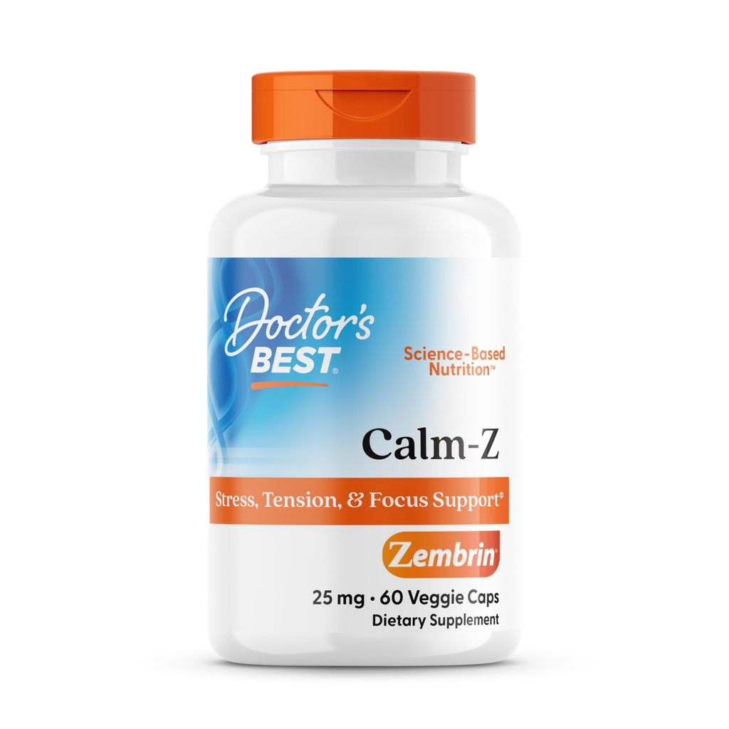 Doktor Zembrin, Stres ve Mood Desteği ile En İyi Calm, 25 mg Veggie Caps, 60Count