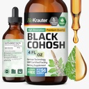 BIO KRAUTER Black Cohosh Tincture - Vegan Black Cohosh Supplements Women Support - Alkol ve Şeker Free - 4 Fl.Oz.