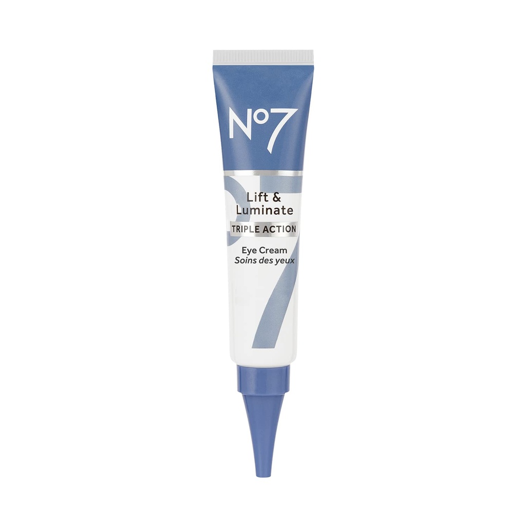 No7 Lift & Luminate Triple Action Under Eye Cream - Dark Circles Under Eye Tedavisi C & Collagen Peptide Teknolojisi - Puffiness, Çanta ve Wrinkles Görünümü (0.5 Oz)