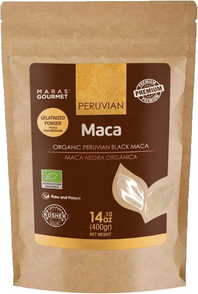 | Organik Peruvian Black MACA (Gelen Toz) | 14.1 oz. (400g) | 80 Hizmet