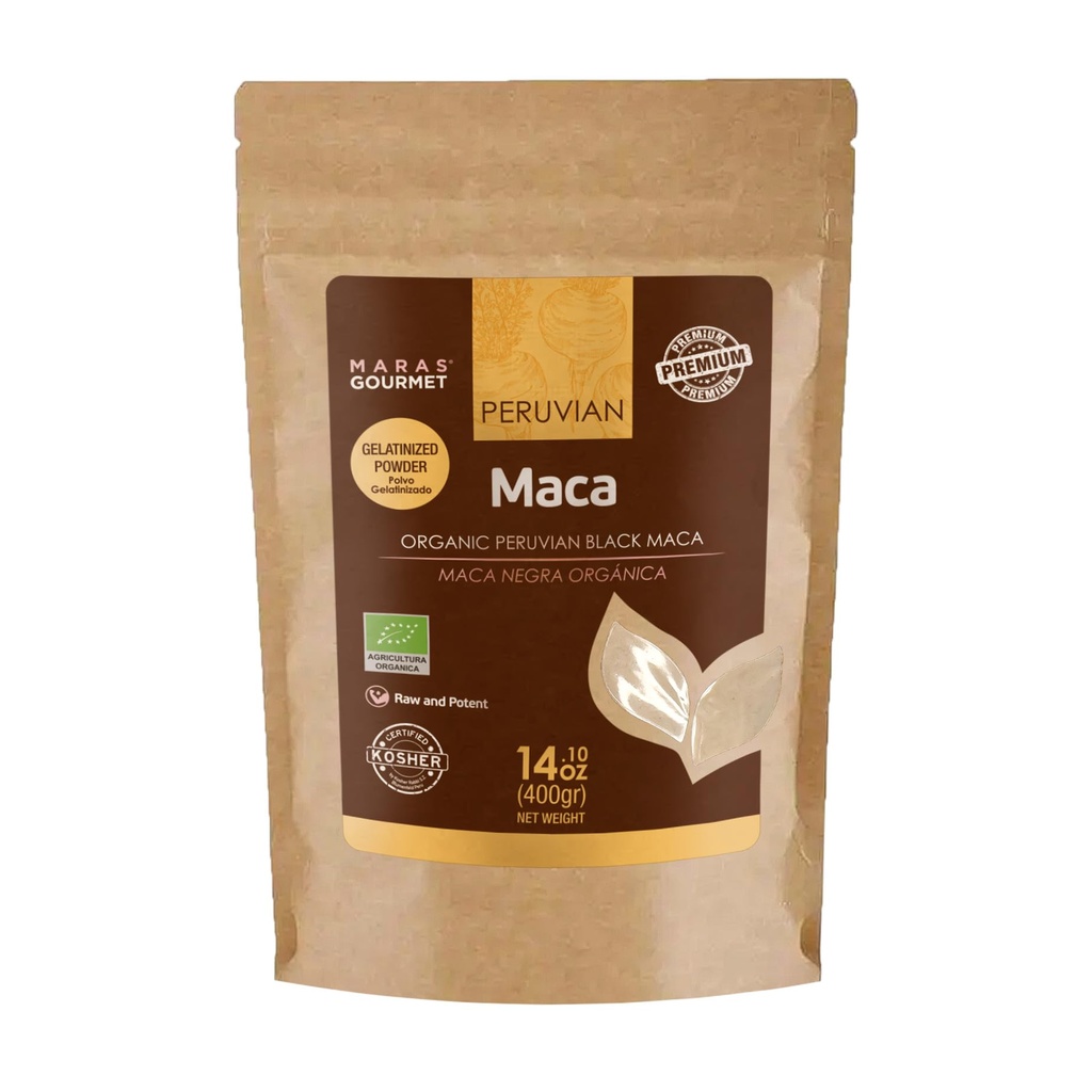 | Organik Peruvian Black MACA (Gelen Toz) | 14.1 oz. (400g) | 80 Hizmet