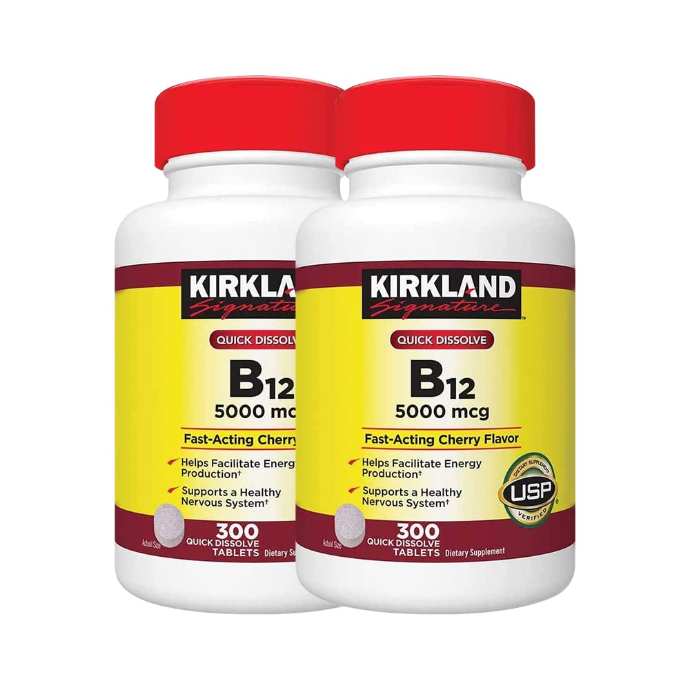 Kirkland Signature B-12 5000 mcg, 300 Tablet (2 Pack)