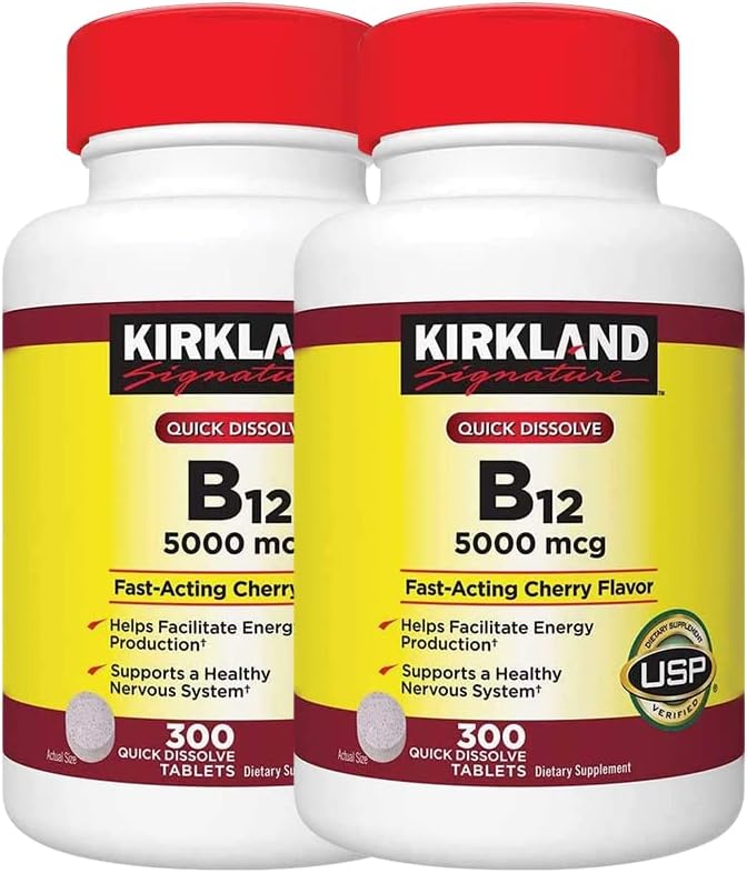 Kirkland Signature B-12 5000 mcg, 300 Tablet (2 Pack)