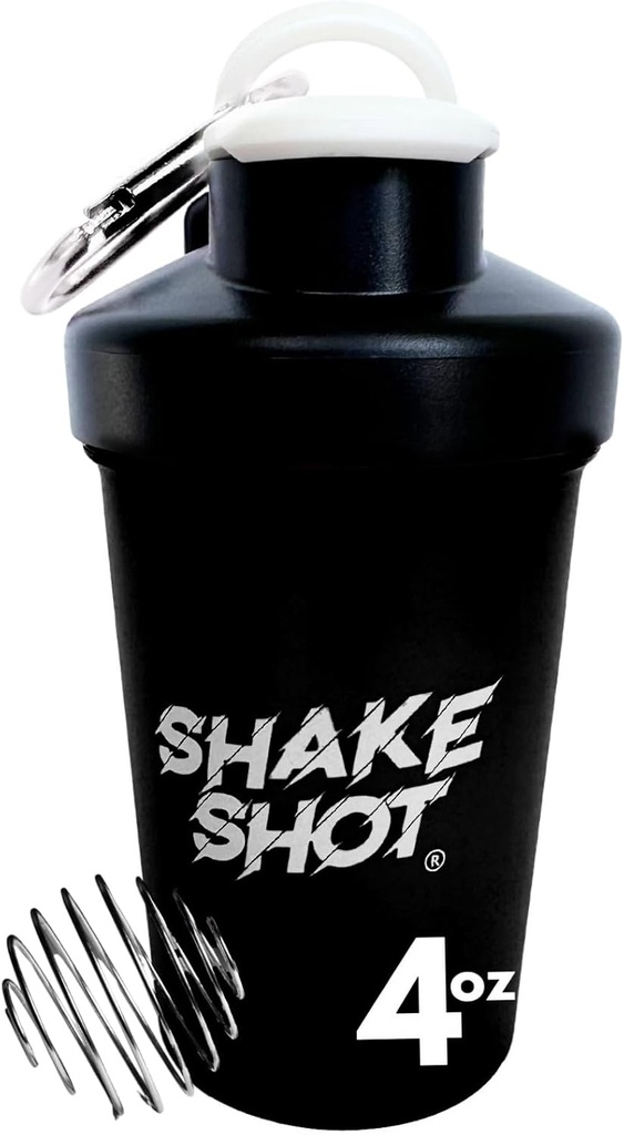 Black - 4oz Mini Shaker Şişe for Pre Workout, Tinatine, Small Scoop Supplements (Not for protein) Clip & Shaker Ball