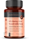 Pureclinica 10X Horny Goat Weed & Maca Extract 6250mg x 180 Δισκία (6 Μήνες Προσφορά) -10 X Περισσότερες Ικαριίνες - w/5mg Black Pepper Extract για 300% Αυξημένη Απορρόφηση
