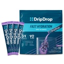 DripDrop Hydration Packets - Grape - Single Serve Electrolytes Toz Mix - Non-GMO, Gluten Free, Vegan - 32 Sticks