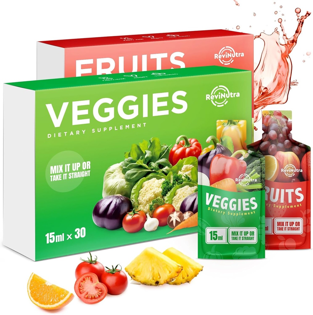 Meyve ve Veggies Supplement - Yetişkinler ve Çocuklar için 60 Pouches Superfoods & Super Greens
