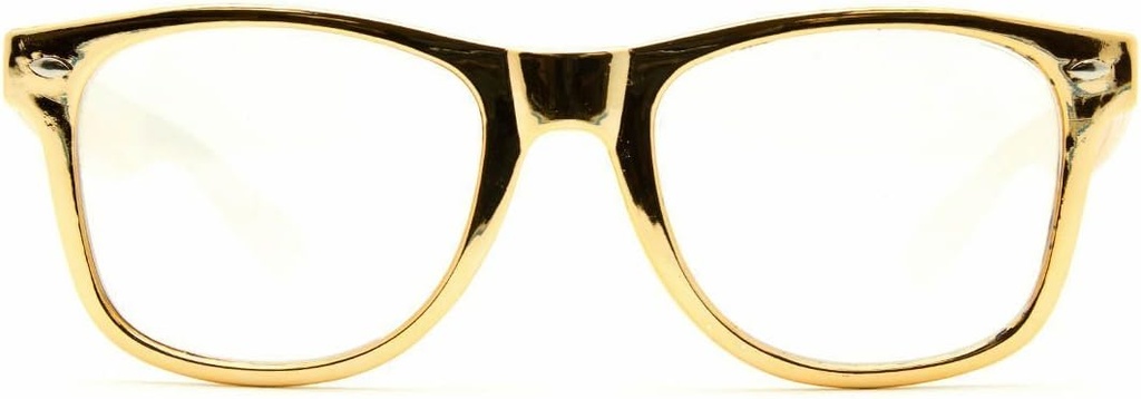 GloFX Ultimate Difraksiyon Gözlükleri - Altın - 3D Prism Rainbow Etkisi - Great Edm, Festival, Konser, Fireworks, Noel Işıkları ve Rave Accessory - Gold Frames