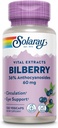 SOLARAY Bilberry Berry, 60 mg Per Capsule, Güçlü Antioksi, Sağlıklı Vizyon ve Circulation Desteği 120 VegCaps