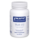 Pure Encapsulations Multi T/D - Multivitamin & Mineral Supplement - Για Καθημερινή Ευεξία, Καρδιαγγειακή & Ανοσολογική Υγεία* - Πλούσιο σε Βιταμίνες & Ορυκτά - Χωρίς Γλουτένη & Χορτοφαγικά - 60 Κάψουλες
