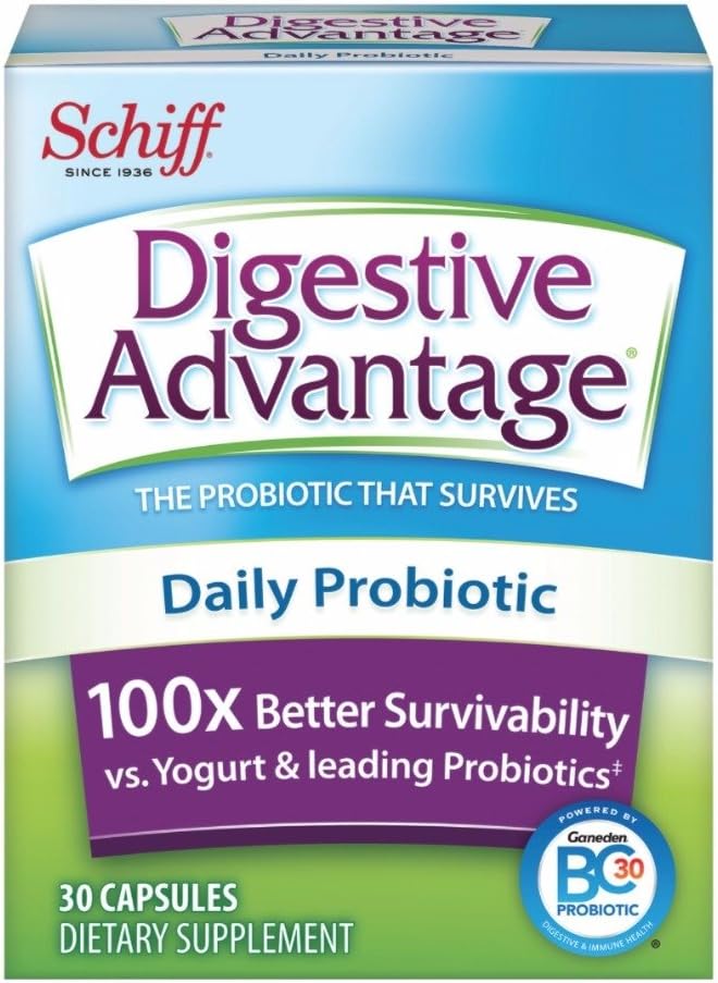 Digestive Advantage Daily Probiyotik, 30 Capsules (Pack of 3)
