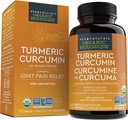 Viva Naturals Turmeric Curcumin, 1500 mg, 120 Tablet - Aborpsiyon için Siyah Pepper ile - Ortak Destek ve Hücre Savunması için