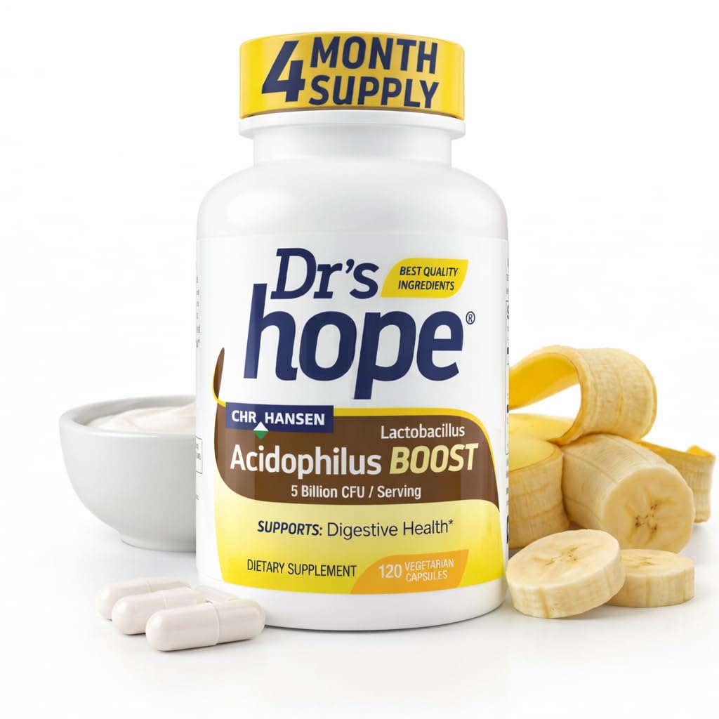 Lactobacillus Acidofilius 5B CFU - Digestive Health - Supports Digestive Health, Immune Function, and General Gut Health - 120 Veggie Capsules, Made in the USA