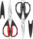 LIVINGO Kitchen Scissors, 2 Pack 9.25" Utility All Purpose Poultry Shears Heavy Duty Dishwasher Safe, Come Apart Sharp Paslanmaz Steel Cooking Food Scisors for Cut Meat, Chicken, Sebze, Fish, Fish, Fish, Fish, Fish, Fish
