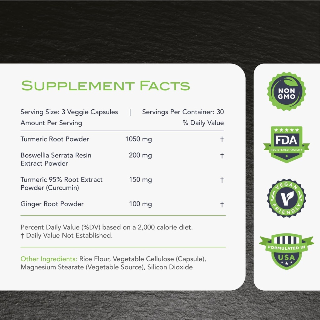 KaraMD Comfort Guard X24 | Ortak ve Hareket Desteği Tamam | Turmeric Curcumin, Boswellia & Ginger | Ease Kas Discomfort & Ortak Stiffness | Non-GMO, Gluten Free & Vegan Dostu (4 Pack)