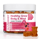 Sağlıklı Yetiştirilen Üst Büyüme Gummies Rich inelli, Vitamins C, D3, K2, L-Arginine, Ashwagandha ve diğerleri, Boost Bone Health & Immunity, Multivitamin, for Kids 5+, Young and Yetişkinler.