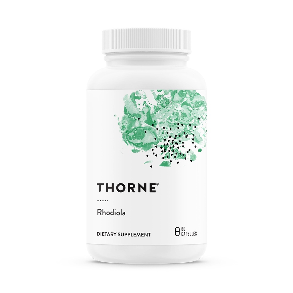 THORNE - Rhodiola - Stres Yardımı için Botanik Supplement - Uyku ve Ruh Focus * - 60 Capsules