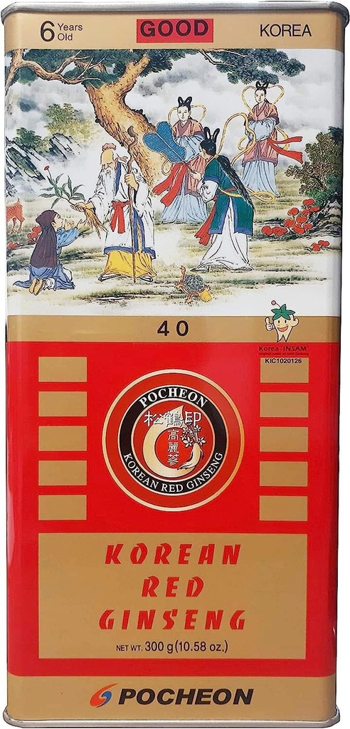 Pocheon 300g Koreli Panax Red BTC 24 Kökleri 6 Yıl İyi Sınıf 300-40