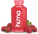 Huma Chia Energy Gel, Raspberries, 12 Gels, 25mg Caffeine per Packet - Premier Sports Nutrition for Endurance Exercise