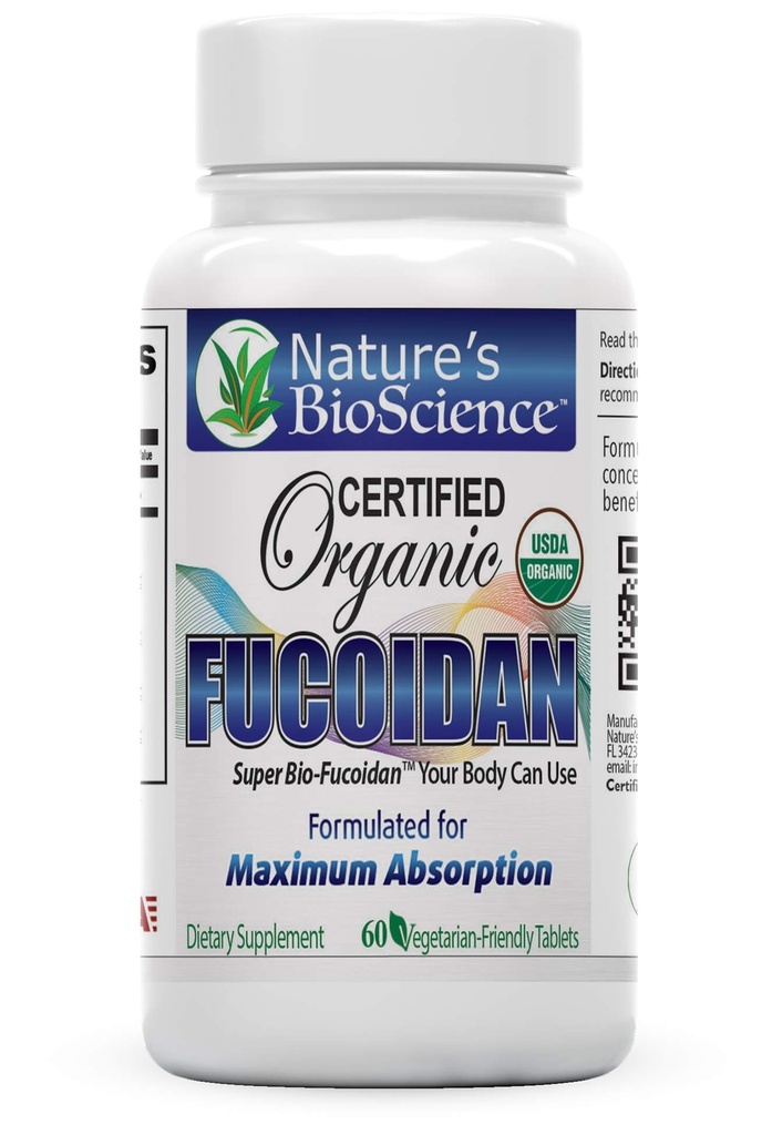 Nature's Bio Science ® sertifikalı USDA Organik Fucoidan 6 Şişe Paketi