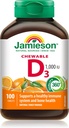 Jamieson Natural Tangy Orange Chewable Vitamin D 1000IU 100 tablet