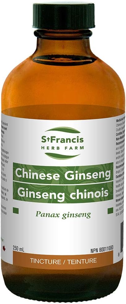 St Francis Herb Çiftliği - Çin Ginsengi (Panax ginseng, kök) sertifikalı Organik Herbal Tincture Extract - geleneksel olarak Herbal Medicine'de sağlıklı bir tedavi olarak kullanılır