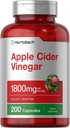 Horbäach Apple Cider Vinegar Capsules | 1800 mg | 200 Pills | Non-GMO, Gluten Free Supplement Supplement