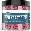 Earthborn Elements Red Yeast Rice 200 Capsules, Pure & Undiled, No Wordss