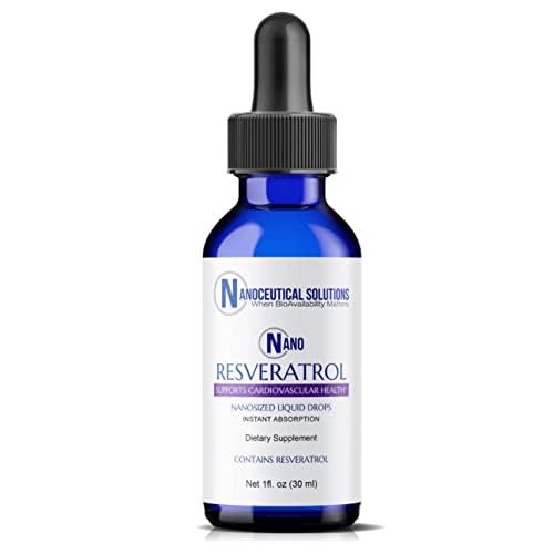 Nanoceutical Solutions Nano Liquid Resveratrol Trans Resveratrol Supplement for Brain & Heart Health | Ultra-Efficient Abxia, Up to 8 Times Higher Than Resveratrol Capsules | 30 Servisler
