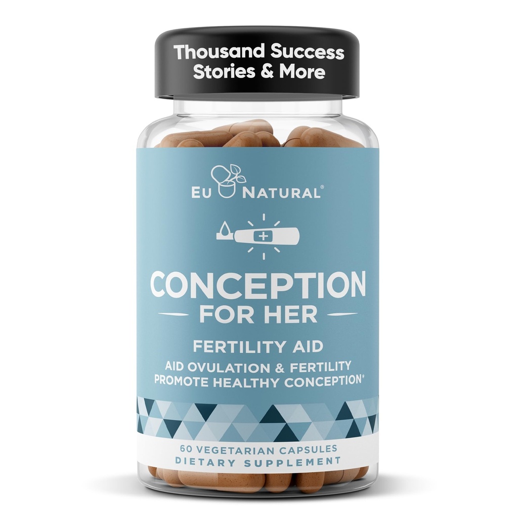 Kadınlar için Kavramsal Davranışlar - Aids Ovulation, Hormonal Denge ve Düzenli Lisanslar - Myo-Inositol, Folate, Folic Acid, Vitex – 60 Vegetarian Soft Capsules